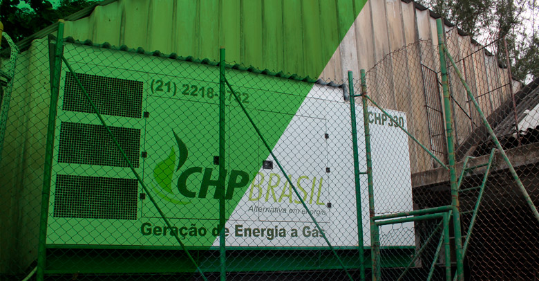 O produto CHP300 em aplicação de cogeração para aquecimento de água de piscina – Rio de Janeiro/RJ.